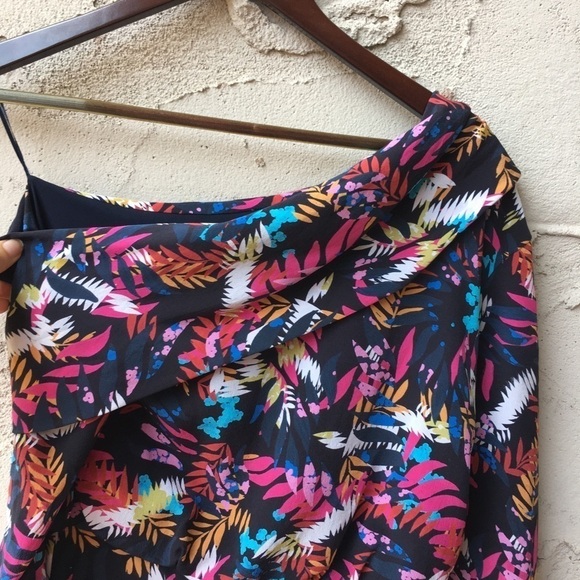 Saloni Lexie Off Shoulder Dress u der knee Floral Dress size 6 - Picture 8 of 13